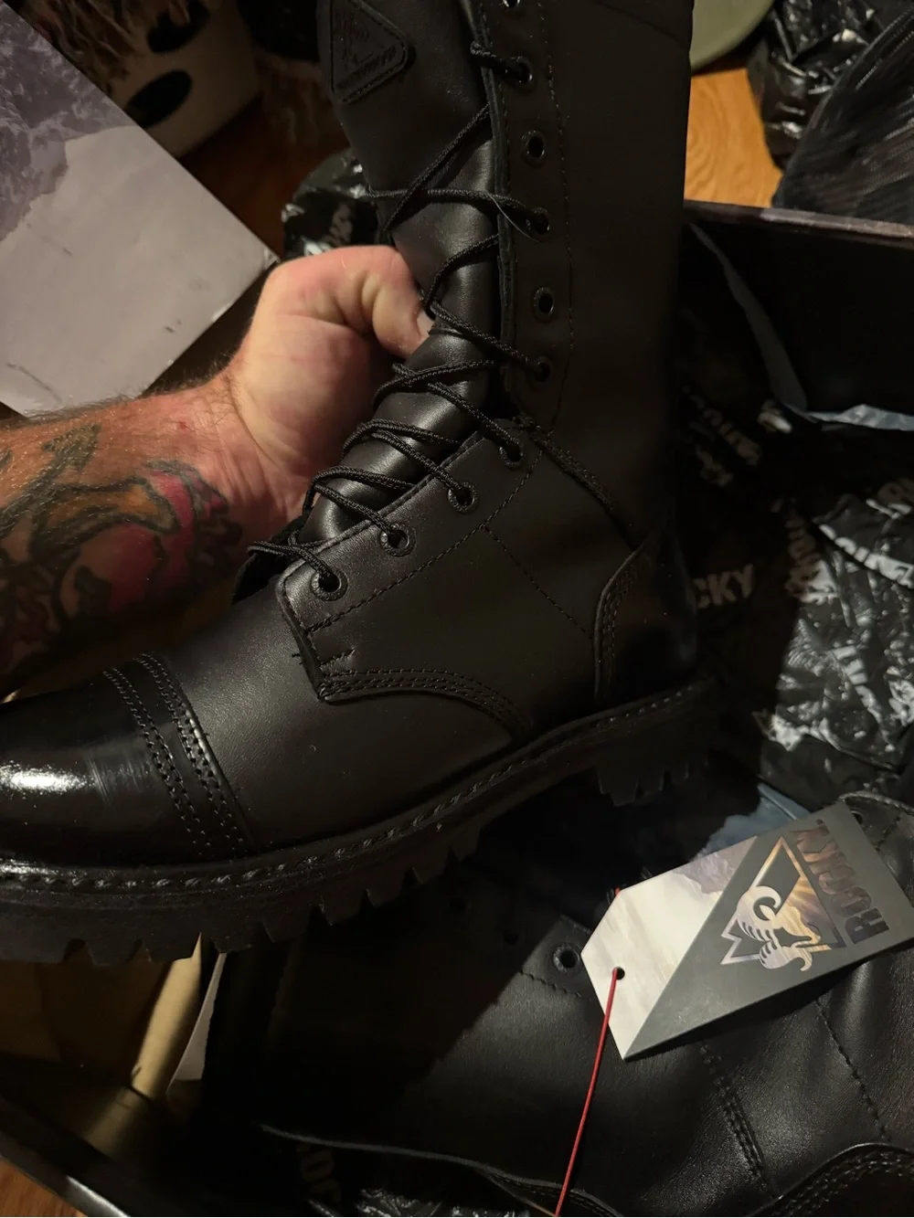 Rocky Black Tactical Leather Boots